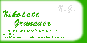 nikolett grunauer business card